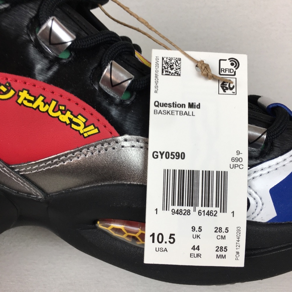 Reebok x Power Rangers Question Mid Megazord Allen Iverson Men 8|9|10|10.5 new - Picture 10 of 11